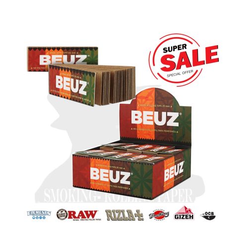 Filtri in cartoncino BEUZ Brown in canapa King Size 60 × 25 mm – 40 blocchetti