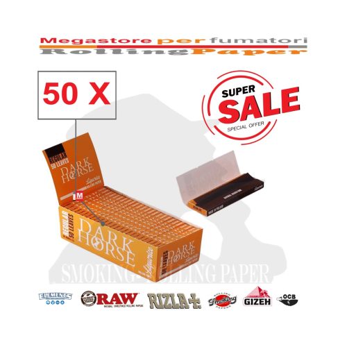 Cartine Dark Horse Liquorice Corte Regular – Confezione da 50 libretti