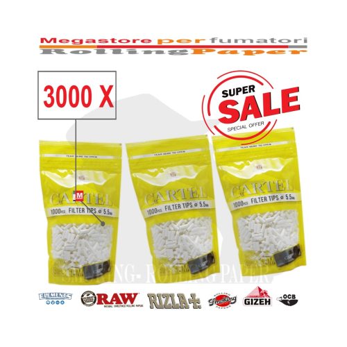 Filtri Cartel Super Slim 5,5 mm Multipack – 3.000 filtri